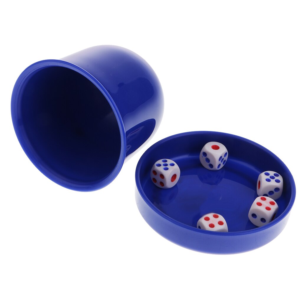 Gobelet à dés en plastique et 6 dés pour jeu de Casino, fournitures d&#39;outils de devinette