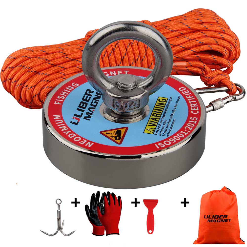 400 kg stark fiskemagnetkit,  n52 sällsynta föremål, 20m rep, undervattensmetallringar, neodymmagneter: Default Title