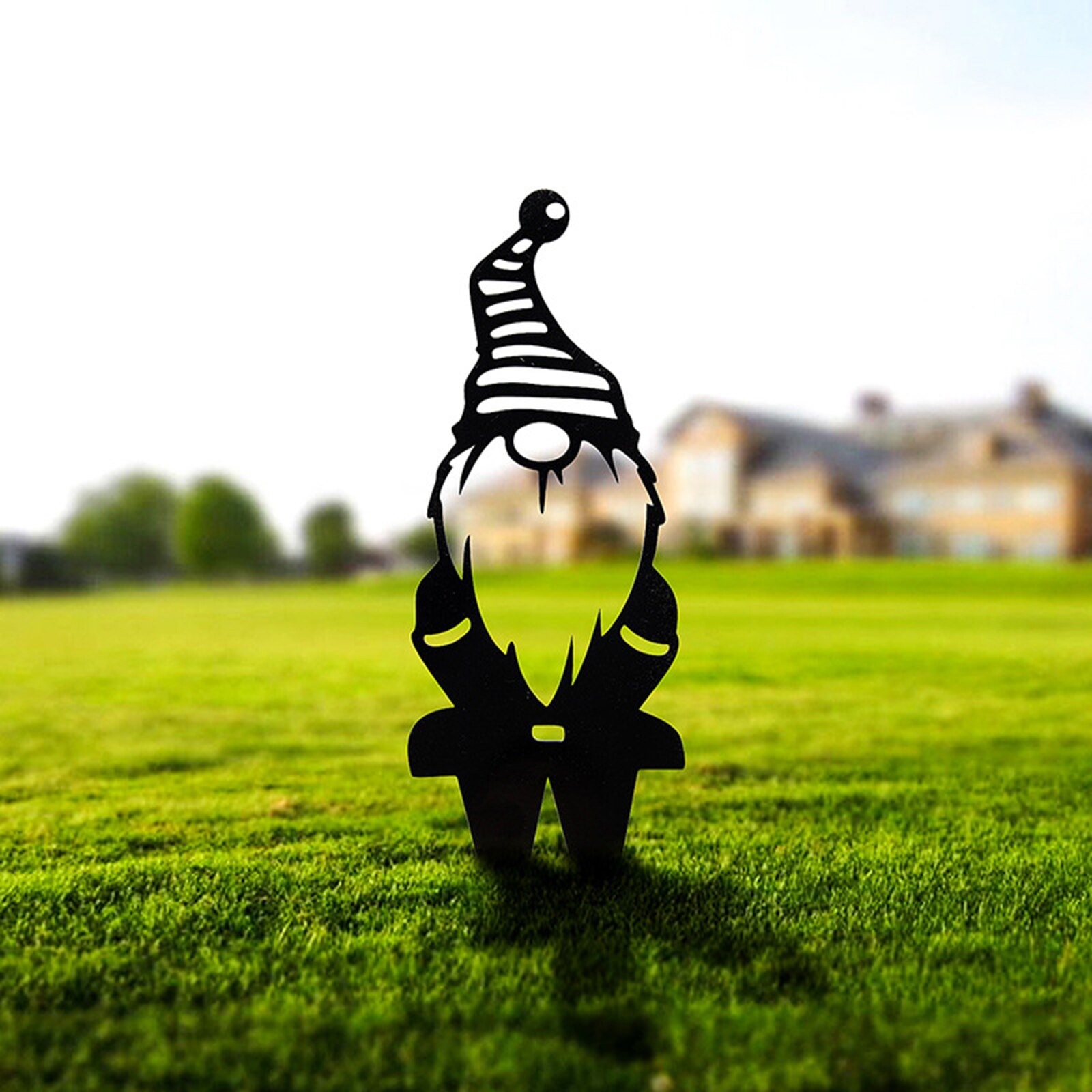 Garden Ornaments Gnomes Yard Art Backyard Lawn Decor Black Ground Plug Decor For Lawns Gardens, Backyards