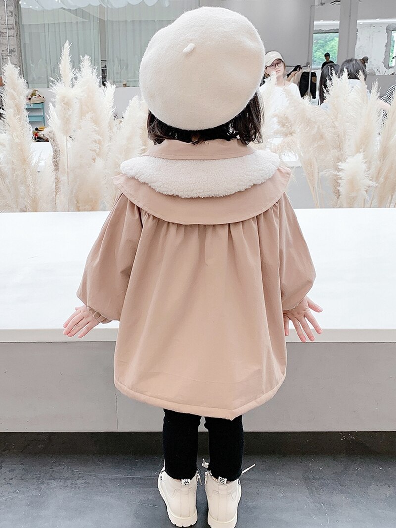 Croal cherie warme kindermeisjes fleece jas parka's voor meisjes winterkleding kinderen fleece prinses bovenkleding kinderen windjack