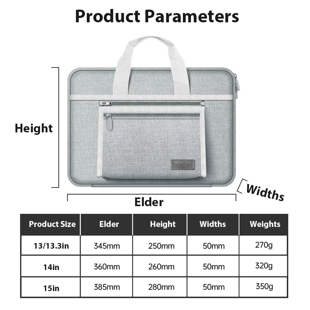 Laptop Bag Liner Bag Handbag Suitable for M1 M2 13 14 15.6 Inch Macbook Air Pro Huawei Asus Dell Waterproof Notebook Briefcase