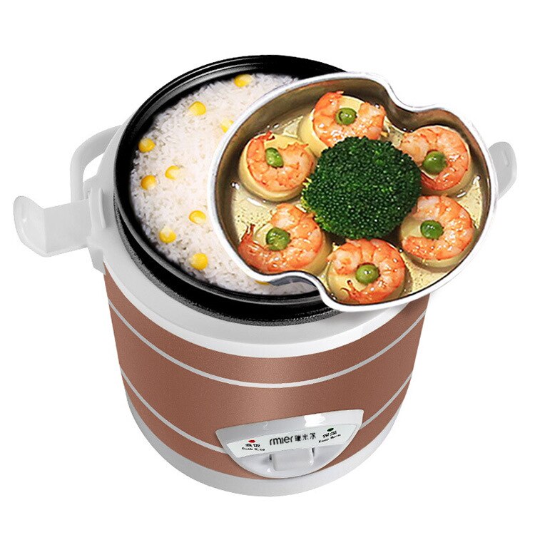 12V 24V mini rice cooker 1.6L car trucks electric soup porridge cooking machine food steamer warmer fast heating lunch box