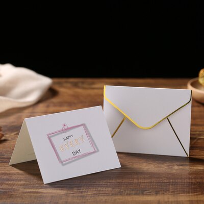 1pc greeting card simple blank blessing greeting card thanksgiving message birthday card engagement wedding: every day