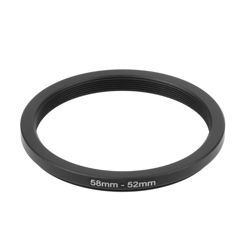 58mm à 52mm métal abaisseur anneaux adaptateur d'objectif filtre caméra outil accessoire