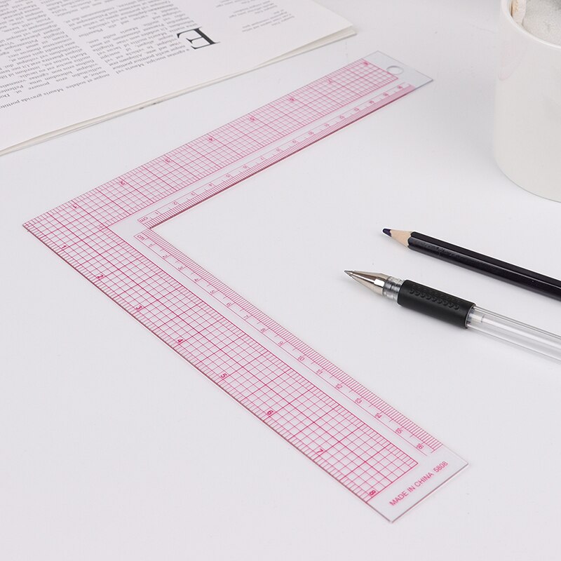 L-Shape Clear Acrylic Quilting Ruler – Cutting & Patchwork Sewing Tool, Drawing Guide