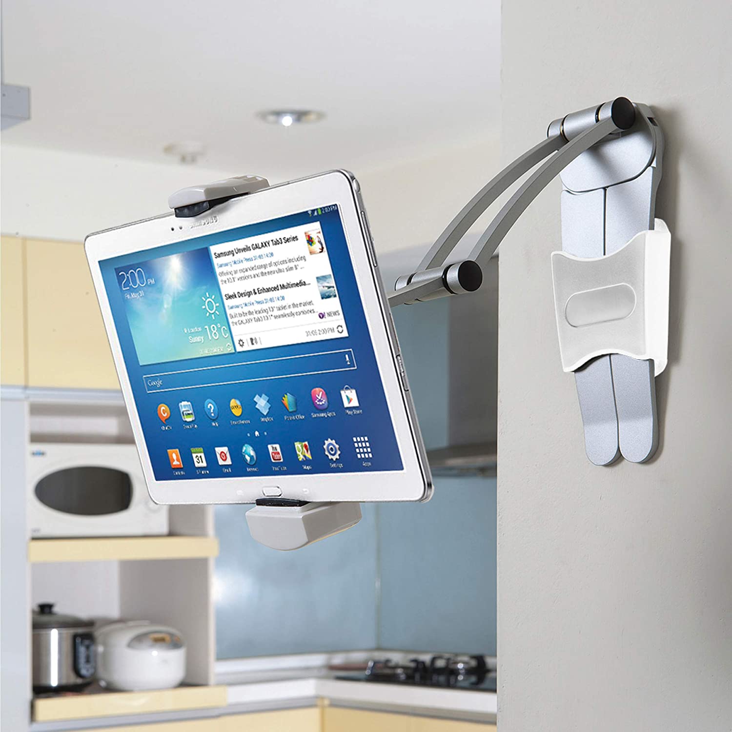 Soporte de tableta de cocina 2 en 1, soporte de pared/escritorio Digital CTA con Stylus para tabletas de 7-13 "/iPad de 10,2 pulgadas
