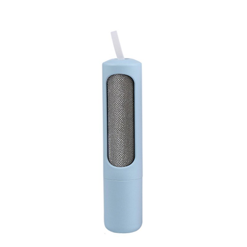 Limpiador de pelo pegajoso electrostático en forma de tambor para gatos domésticos y perros: Azul