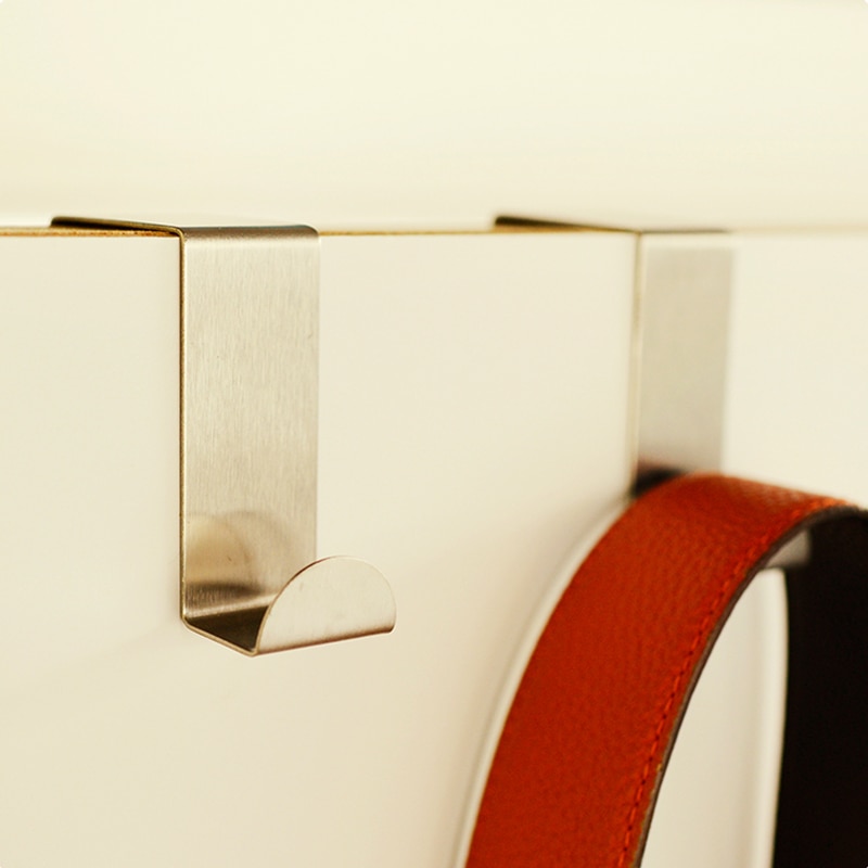 Opslag Houders Geen spoor terug deur poly mooie creatieve type rvs kleding haak multifunctionele deur nail gratis peg 2