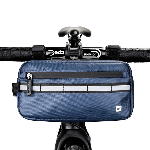 Rhinowalk-bolsa para manillar de bicicleta, bolso de hombro portátil multifunción, resistente al agua, accesorios para bicicleta, novedad de: X20990-Navy Blue
