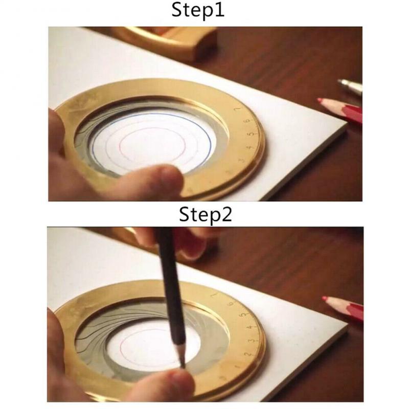 Regla redonda multiusos paralela para ángulos balanza regla de dibujo herramienta ajustable herramienta Flexible círculo de dibujo