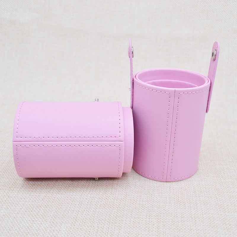 MB01-pincel de madera para base de maquillaje, juego de sombra de ojos, brocha, brochas de maquillaje: Bag Round Pink