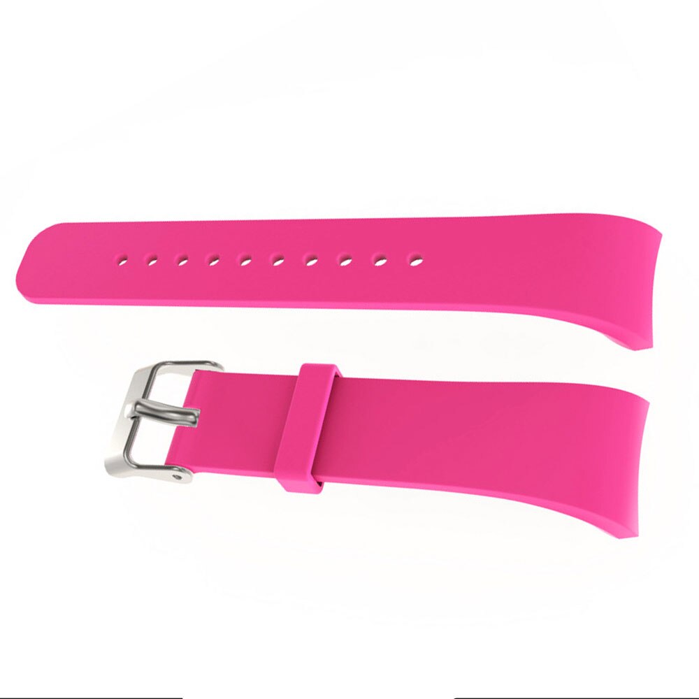 Mode Horloge Bands Luxe Siliconen Horloge Vervanging Band Strap Voor Samsung Gear Fit 2 SM-R360 Sport Smart Horloge Bandjes Correa: Pink
