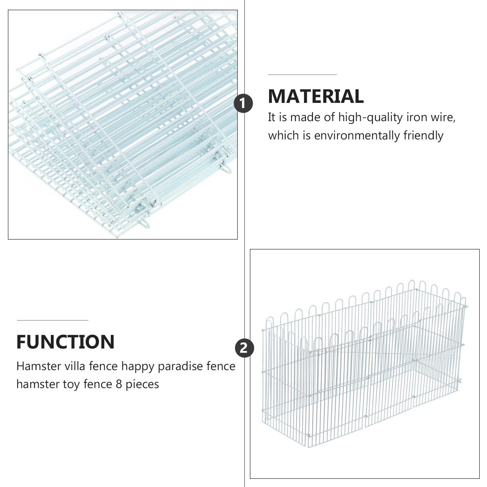 1 Set Guinea Cage Rabbit Cage Playpen Small Animal Pet Playground Fence
