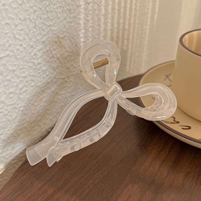 Lazo de cola de caballo, garra grande para el cabello, accesorios para el cabello de cangrejo para mujer, pinzas para el cabello con lazo acrílico sólido, horquillas, pasadores para niñas, diademas: Verde