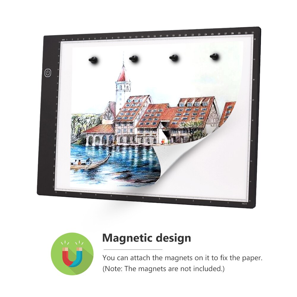 Portable Magnetic A4 Light Box Tracing Light Pad Board LED Artcraft Copy Board Tracer USB Powered Dimmable Brightness