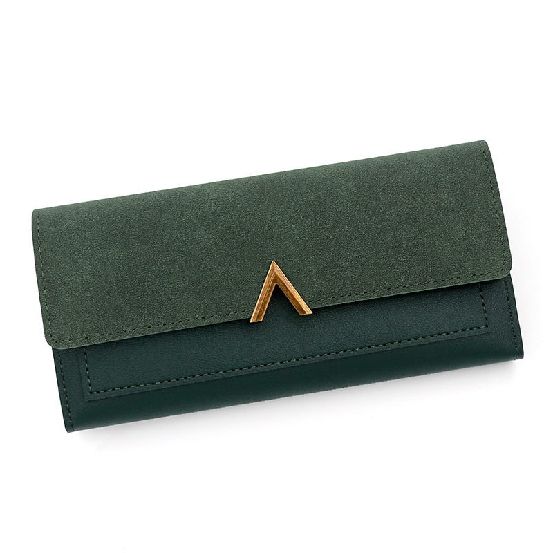 Lange punge til kvinder, pung, lang møntpung, kortholder, lille damepung, kvindelig hasp, mini clutch, billetera bolas: Brun