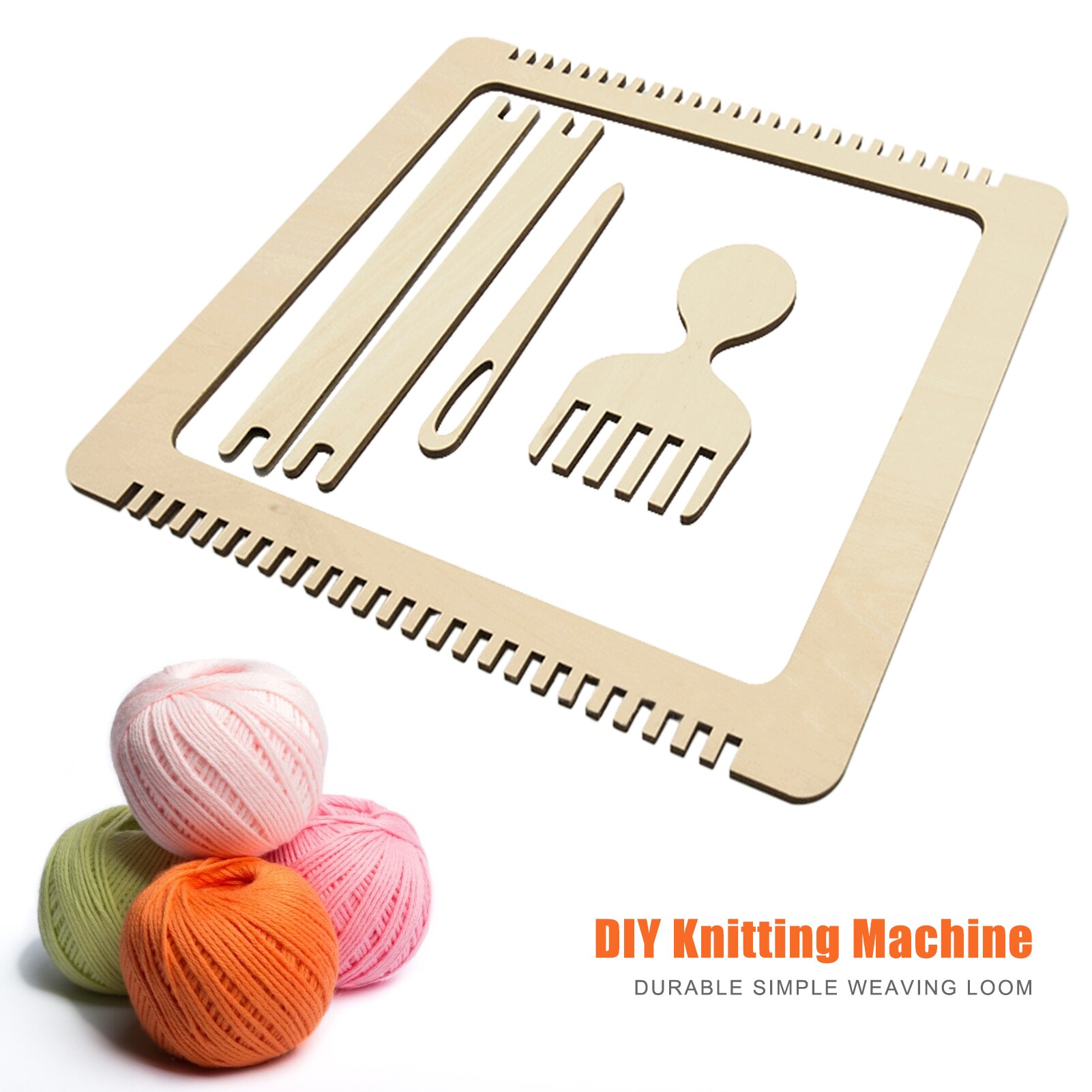 Wooden Tapestry Weaving Loom Kit Hand-Knitted Machine DIY Traditional Craft Yarn Hand Sewing Machine Home Waving Accessories