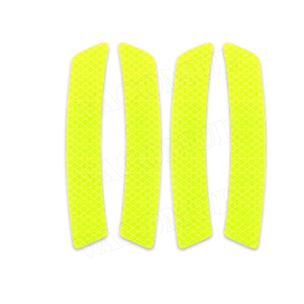 Universele Auto Bumper Reflecterende Waarschuwing Strip Stickers Velg Wenkbrauw Waarschuwen Licht Reflector Beschermende Sticker Scratch Paster