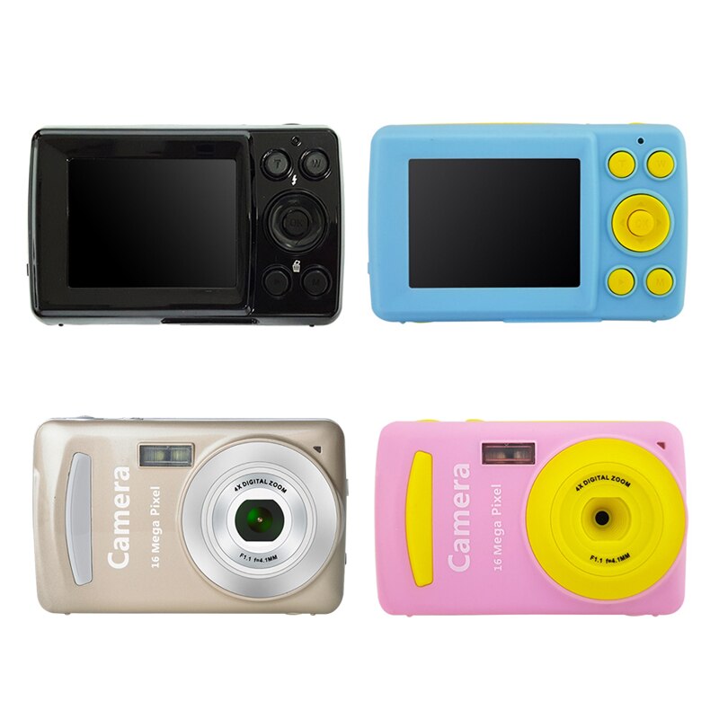 2.4 Inch 16MP 720P Mini LSR Cam Digital Camera for Kids Baby Cute Cartoon Multifunction Toy Camera Children Birthday Best