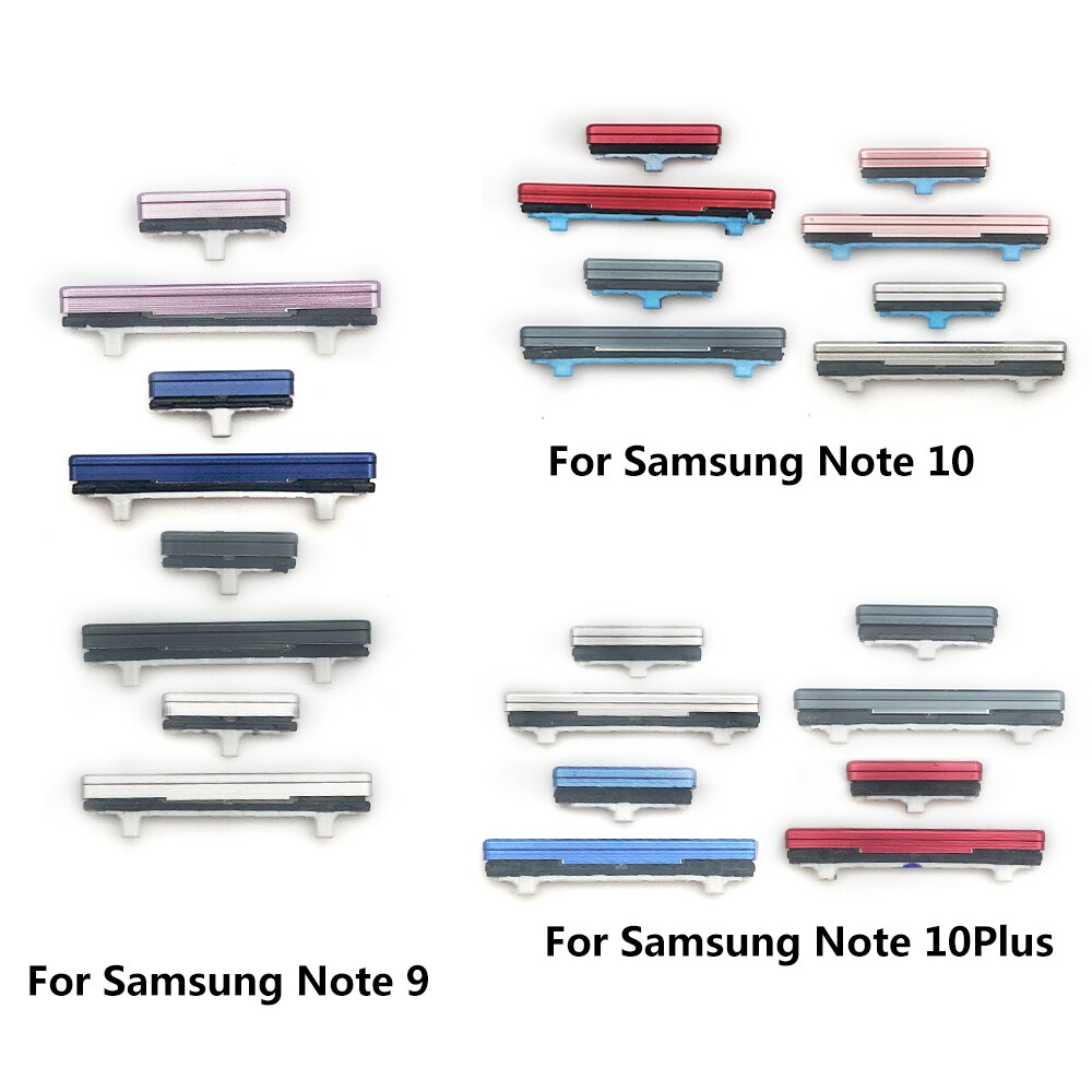 Teclas laterales nuevas, botones de encendido y volumen, botón para Samsung Galaxy Note 9, 10 Plus, piezas de repuesto