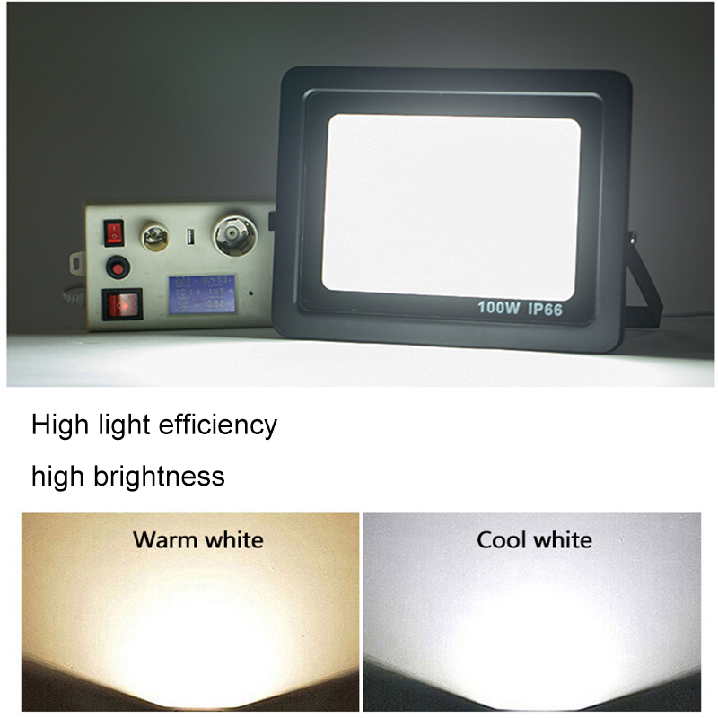 220V 10/20/30/50/100W Waterproof IP66 LED Floodlight Landscape Outdoor Flood Light Lighting Lamp Square Garden Spot ZFG0012