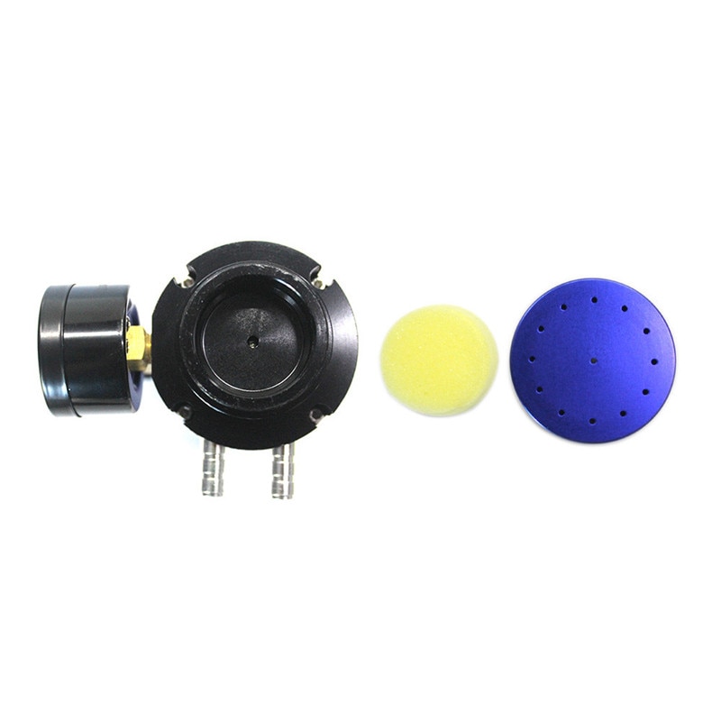 Spsld aluminium motor olie opsamlingsbeholder udluftningstank kan + vakuum trykmåler olie opsamling tank olie fange kan
