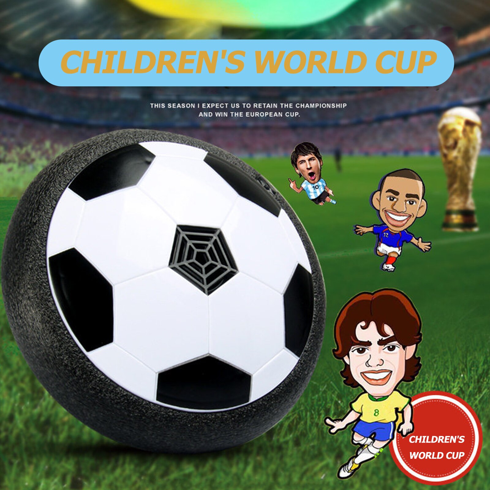 Children's Interactive Football Electric Suspension Football Parent Child Interactive Sports Floating Football With LED Flashing