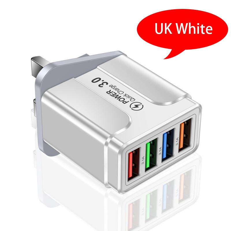 EU European KR Plug Adapter Japan China US To EU Travel Power Adapter Electric Plug Converter Charger Socket AC Outlet: white UK