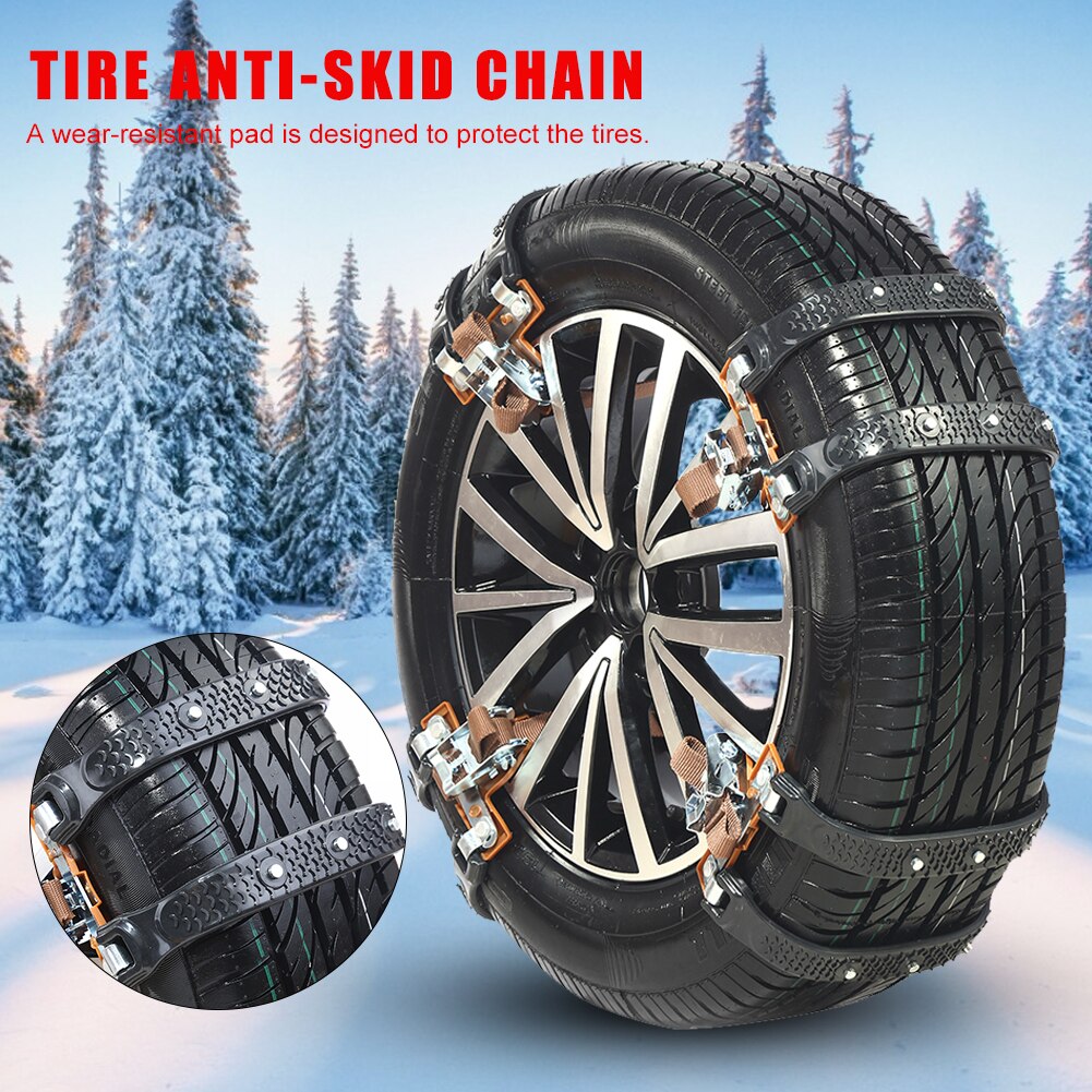 1PCS Car Snow Chains Universal Tendon Thickened Sand Snow Emergency Tires Special Auto Anti-skip Car Tire Security Chain