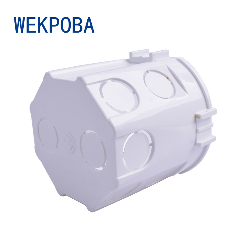 WEKPOBA EU Standard, Wall Round Mounting Box, Internal Cassette, Wiring Box, White Back Box For EU Switch and Socket