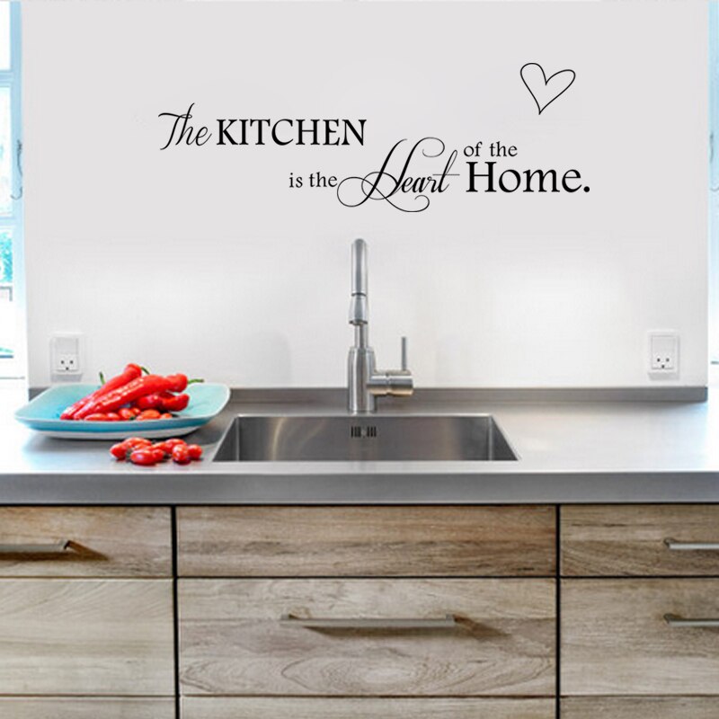 Keuken Is Het Hart van De Home keuken woondecoratie creatieve quotes muurtattoo Stickers poster mural