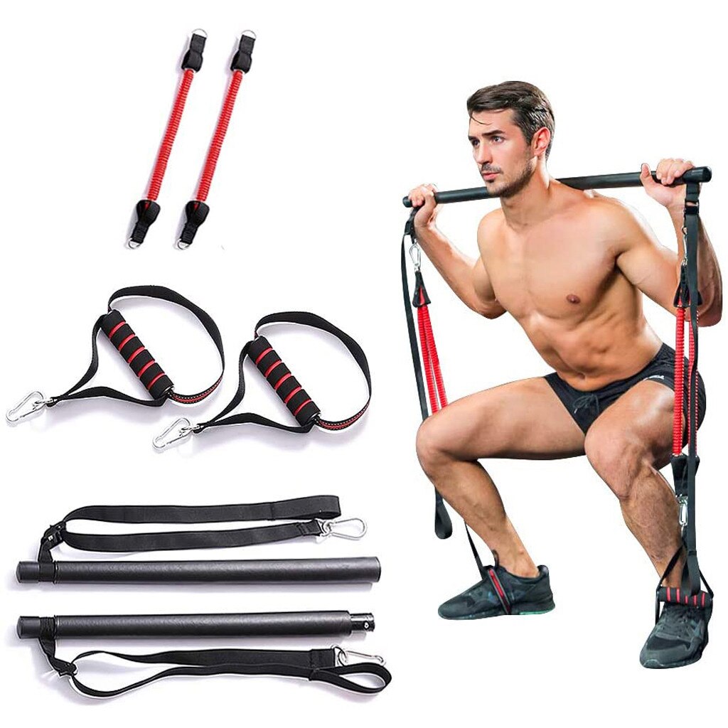 Widerstand Bands Tragbare Home Gym Pilates Bar System Volle Körper Workout Fitness Ausrüstung Ausbildung Kit Expander Widerstand Bands: A