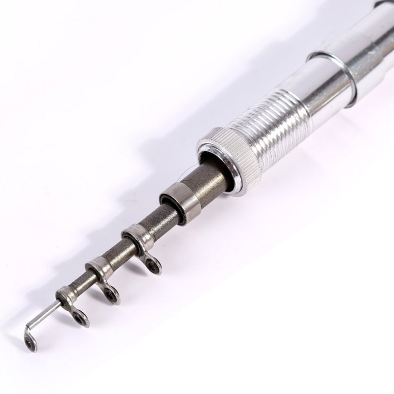 Outdoor Mini Camping Reizen Baitcasting Telescopische Pocket Pen Vorm Hengel + Reel + Vislijn Set