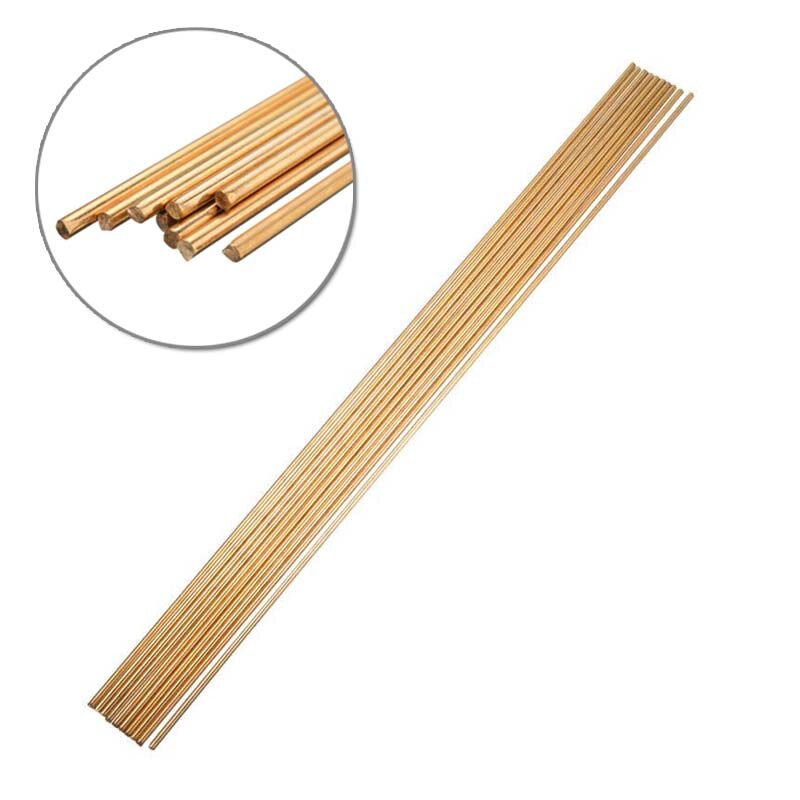 10 Uds barras de alambre de latón palos 2mm * 250mm para soldadura de brazo suministros de soldadura