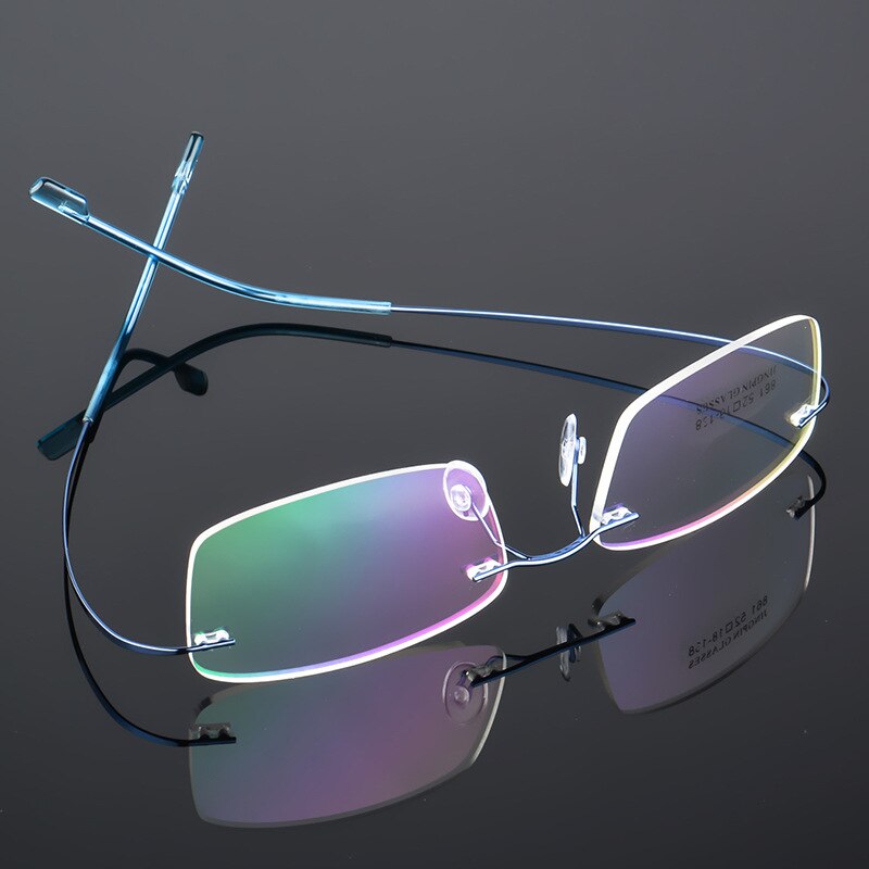 Randlose Titan Brille Rahmen Männer flexibel Optische Rahmen retro Brille Rezept Spektakel Rahmenlose Frauen brillen