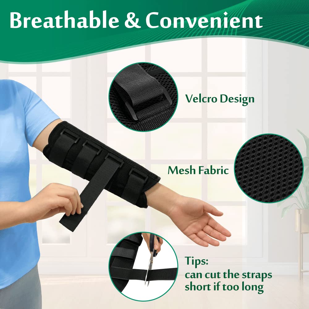 Elbow Splint Tendonitis Elbow Brace Ulnar Nerve Cubital Tunnel Brace for Sleeping Elbow Immobilizer Arm Splint Support