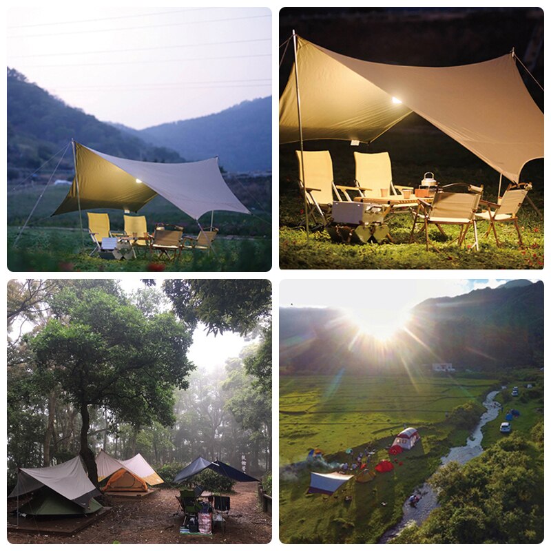 Car Shelter Shade Waterproof UV Camping Side Car Roof Top Tent Awning Portable Camping Tents Automobile Rooftop Rain Canopy