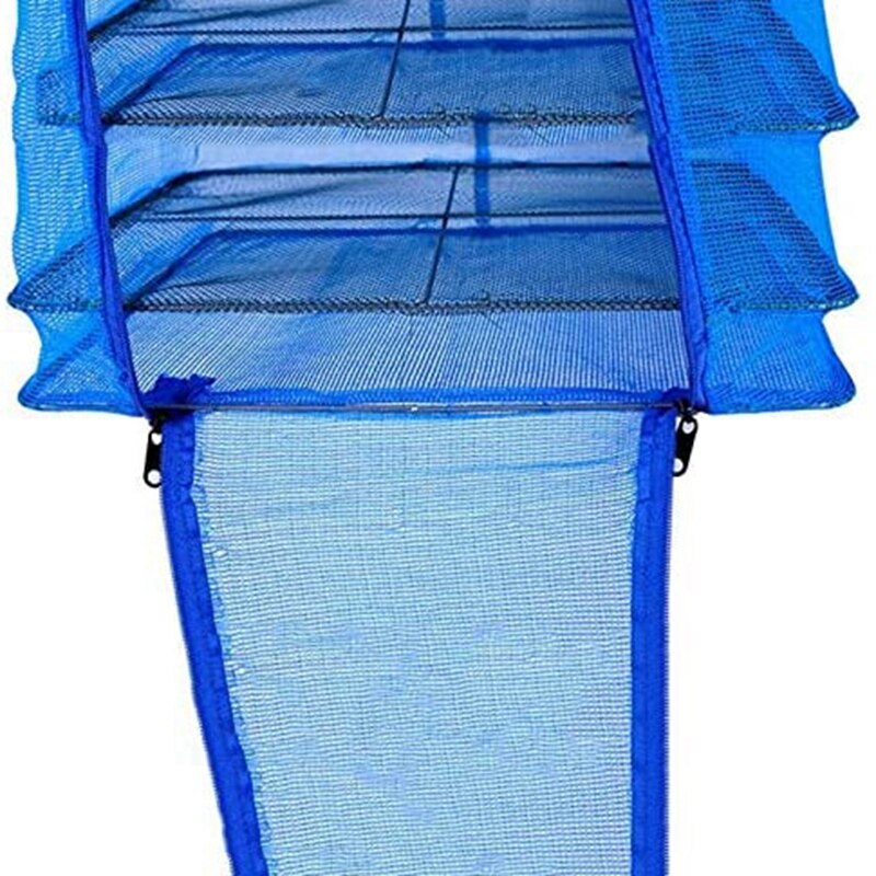 1Pcs Opvouwbare 4 Lagen Droogrek Voor Groente Vis Gerechten Mesh Opknoping Drogen Netto Opknoping, natuurlijke Manier Om Droog Voedsel