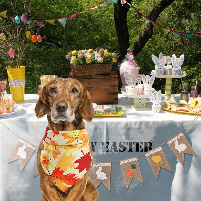 1pc Pet Dog Bib Soft Printed Dog Saliva Towel Pet Triangular Scarf for Thanksgiving Dogs Party Cat