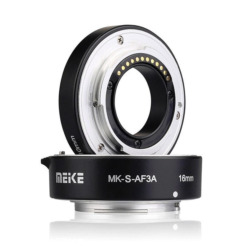Meike Metallo Messa A Fuoco Automatica Macro Tubo di Prolunga 10 millimetri 16 millimetri per Sony Mirrorless a6300 a6000 a7 a7SII NEX E-Mount Della Fotocamera