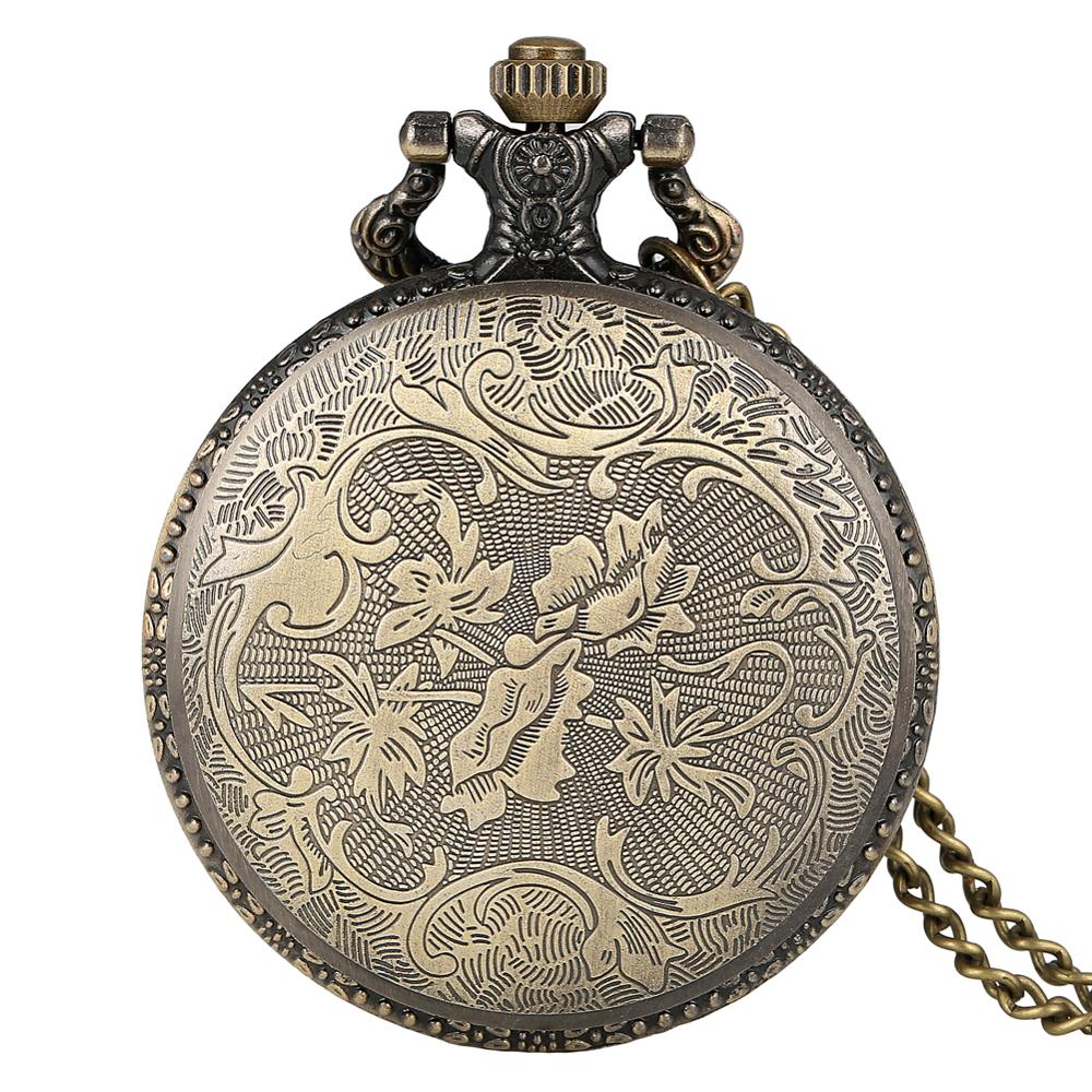Antik steampunk bronze rygsøjle ribben hule kvarts lommeur kæde halskæde vedhæng sweater kæde vintage til mænd kvinder