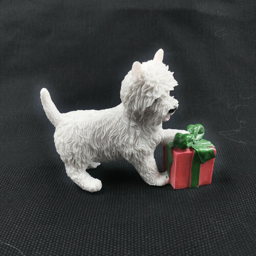 JJM West Highland White Terrier caja de perro mascota coleccionista Animal PVC modelo educativo juguete para niños adultos niños