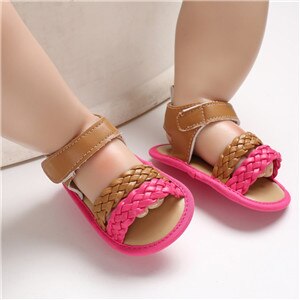 0-19M Newborn Infant Baby Girl Soft Sole Sandals Toddler Summer Shoes Bowknot Sandals: Red / 0-6 Months