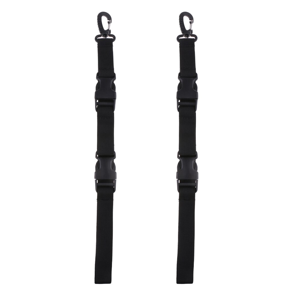 2x sorte nylon webbing finne maske holder rem holder dykkerudstyr