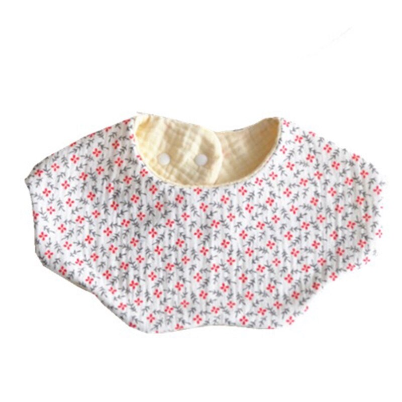 360 Graden Rotatie Burp Doek Baby Bloemvorm Voeden Bib Bandana Sjaal 5-Lagen Puur Katoen Absorberende Speeksel Handdoek: 5