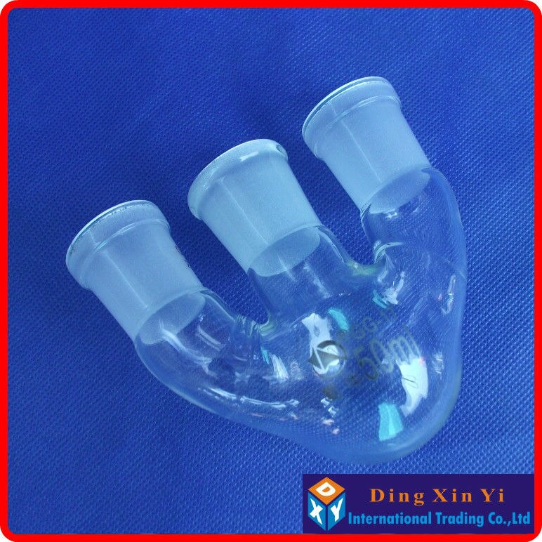 (2 pieces/lot) 50ml 24/29 three-necked round-bottom flask,Flask round bottom with three necks,short neck standard ground mouth