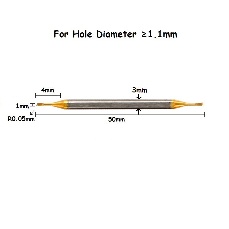 Full Size MTR Double End CNC Lathe Turning Tool One-piece Integrated Precision Boring Head Carbide Micro Boring Bar: MTR1.1R0.05L4DE