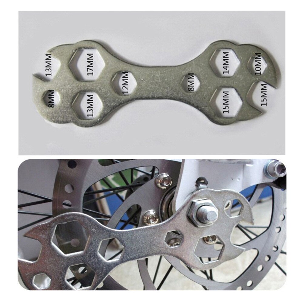 Multitool Portable Wrench 8-15mm Hex Wrench Spanner Bicycle Repair Hand Tools Spanner Universal Key Nut Wrench Accessories#50