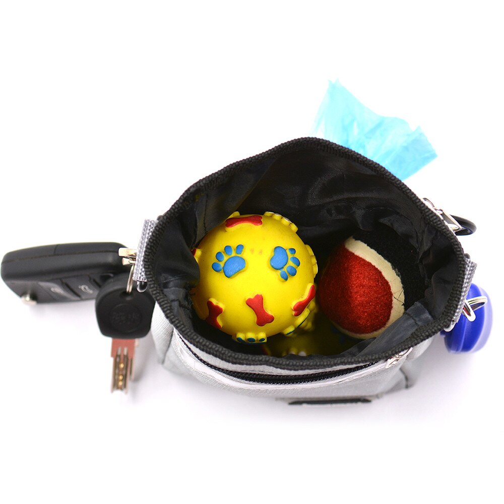 Heropie kæledyrs hundetræningstaske vandtæt, justerbar taljebælte kibble nøgler med 1 rulle affaldspose, behandle pose hund til at bære legetøj