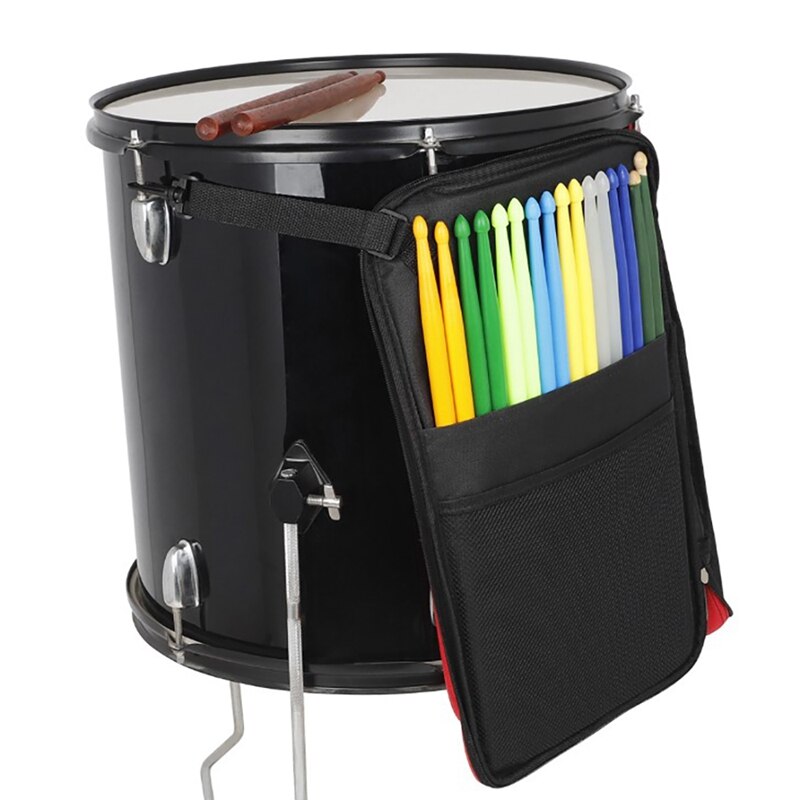 Bolsa de almacenamiento de palo de tambor de algodón grueso, palos de percusión musicales portátiles, mochila de almacenamiento, accesorios de instrumentos